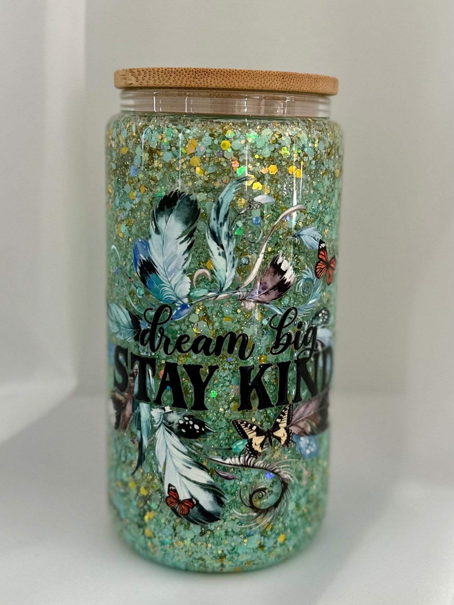 Dream Big Stay Kind Snow Globe Tumbler