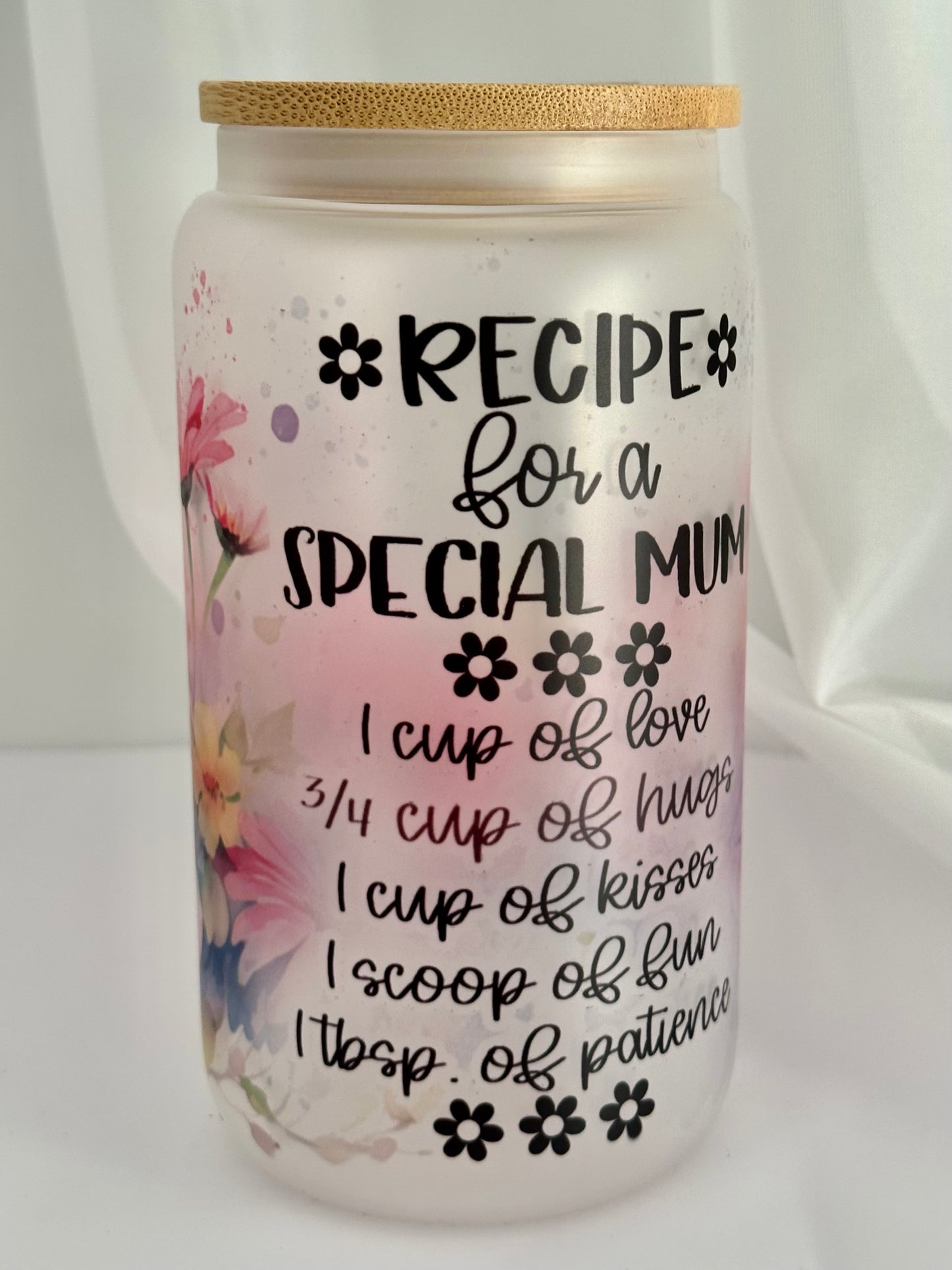 Mum Recipe Frosted Glass Tumbler